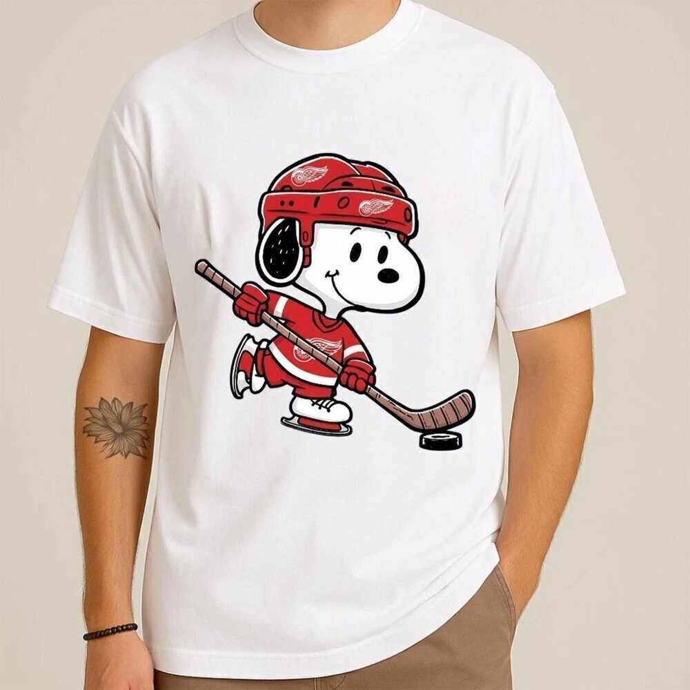 Detroit Red Wings NHL Hockey Unisex T shirt .